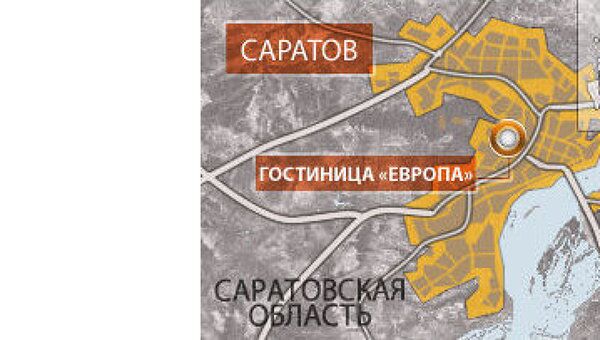 Гостиница горит в центре Саратова Гостиница горит в центре Саратова