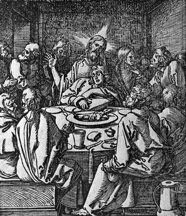 Рисунок Дюрера Тайная Вечеря Рисунок Дюрера Тайная Вечеря