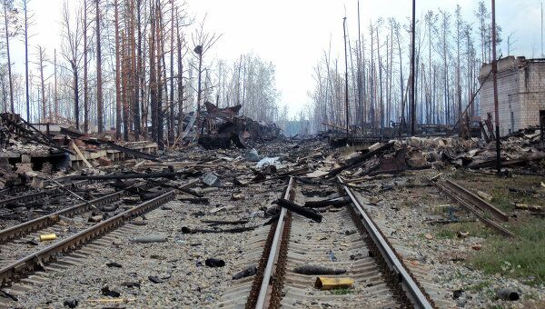 Последствия взрыва на 102-арсенале близ села Пугачево в Удмуртии Последствия взрыва на 102-арсенале близ села Пугачево в Удмуртии