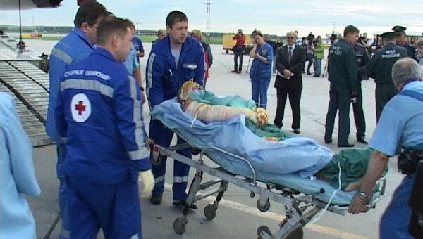 Пострадавшие при взрыве газа во Владикавказе доставлены в Петербург Пострадавшие при взрыве газа во Владикавказе доставлены в Петербург