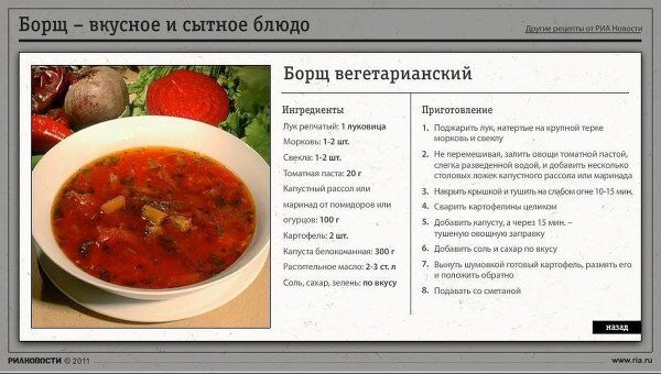 Борщ - вкусное и сытное блюдо Борщ - вкусное и сытное блюдо