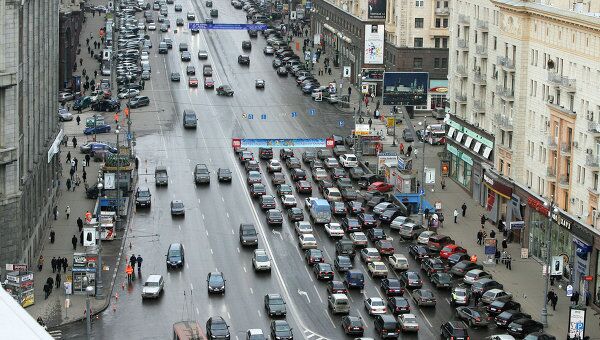 Вид на Тверскую улицу. Архив Вид на Тверскую улицу. Архив
