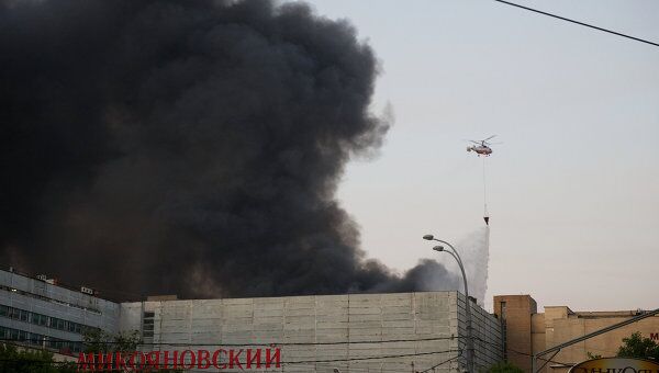Пожар на складе на улице Талалихина в Москве Пожар на складе на улице Талалихина в Москве