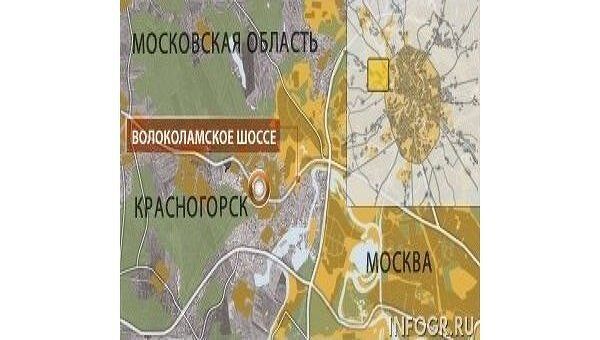 Карта Московской области, Красногорск Карта Московской области, Красногорск