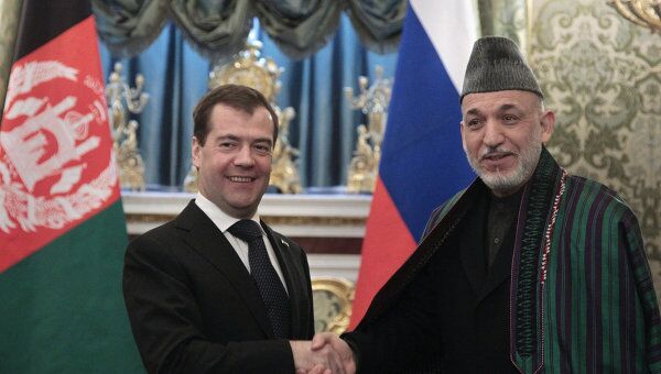 Встреча Дмитрия Медведева и Хамида Карзая Встреча Дмитрия Медведева и Хамида Карзая