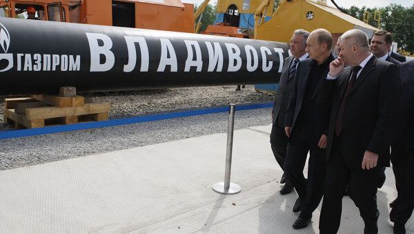 В.Путин принял участие в торжественной церемонии начала строительства магистрального газопровода Сахалин-Хабаровск-Владивосток В.Путин принял участие в торжественной церемонии начала строительства магистрального газопровода Сахалин-Хабаровск-Владивосток