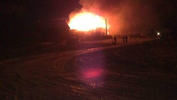 Пожар в жилом доме в Сергиево-Посадском районе Подмосковья Пожар в жилом доме в Сергиево-Посадском районе Подмосковья