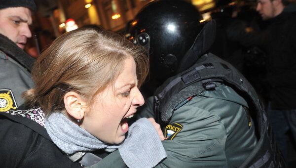 Митинг на Триумфальной площади в Москве Митинг на Триумфальной площади в Москве