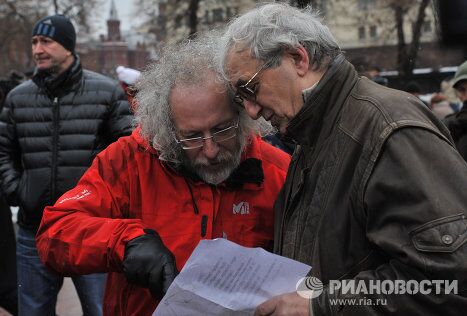 Алексей Венедиктов на Площади Революции Алексей Венедиктов на Площади Революции