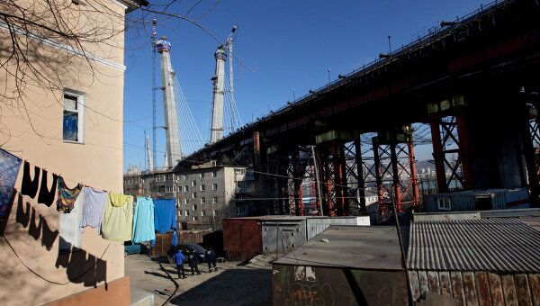 Последствия пожара на строящемся мосту во Владивостоке Последствия пожара на строящемся мосту во Владивостоке