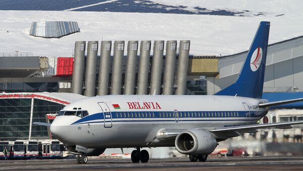 Boeing 737авиакомпании Белавиа в аэропорту Внуково Boeing 737авиакомпании Белавиа в аэропорту Внуково