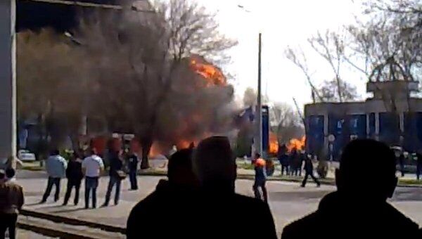 Пожар на АЗС в Ташкенте Пожар на АЗС в Ташкенте