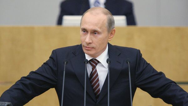 Председатель правительства РФ Владимир Путин в Государственной Думе Председатель правительства РФ Владимир Путин в Государственной Думе
