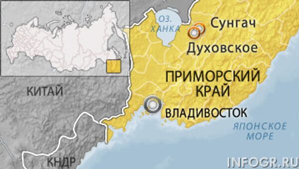 Склад боеприпасов горит в Приморье Склад боеприпасов горит в Приморье