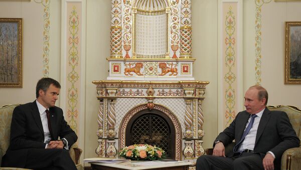 Беседа Владимира Путина с Хельге Лундом Беседа Владимира Путина с Хельге Лундом