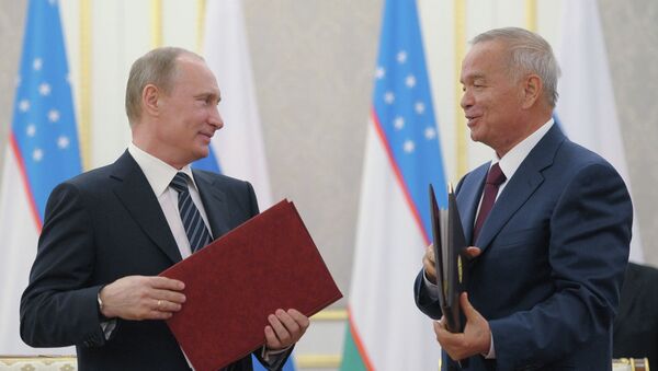 Президент России Владимир Путин (слева) и президент Узбекистана Ислам Каримов. Архив Президент России Владимир Путин (слева) и президент Узбекистана Ислам Каримов. Архив