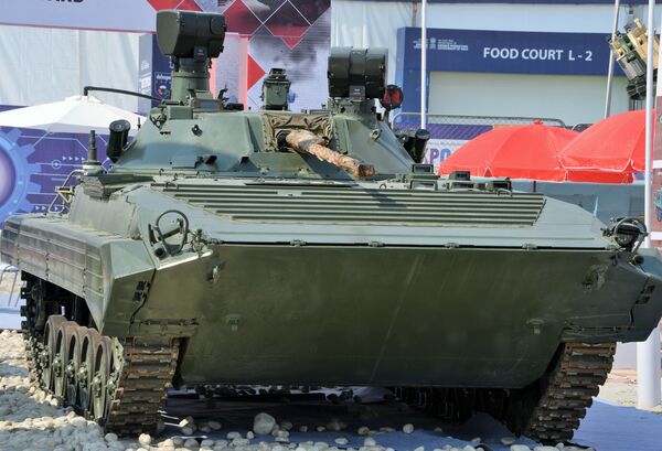 Модернизированная боевая машина пехоты БМП-2М на 11-ой международной выставке оборонной промышленности Defexpo India 2020 Модернизированная боевая машина пехоты БМП-2М на 11-ой международной выставке оборонной промышленности Defexpo India 2020
