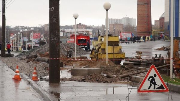 Авария на магистральном газопроводе в Ижевске Авария на магистральном газопроводе в Ижевске