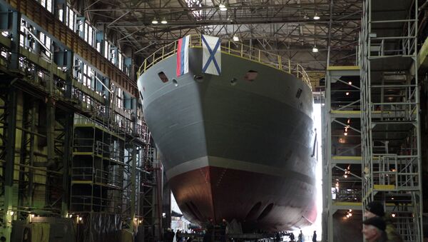 Спуск на воду поисково-спасательного судна Игорь Белоусов. Архивное фото Спуск на воду поисково-спасательного судна Игорь Белоусов. Архивное фото