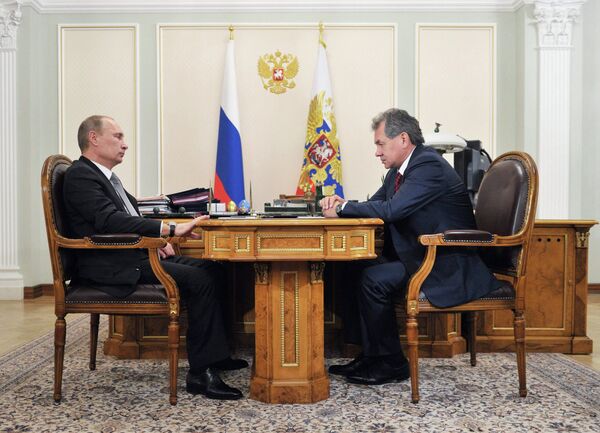 В.Путин встретился с С.Шойгу В.Путин встретился с С.Шойгу