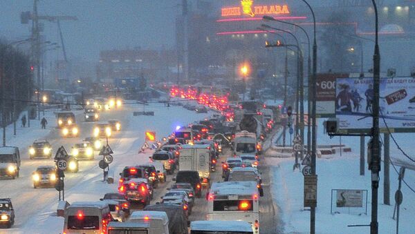 Сильный снегопад в Москве Сильный снегопад в Москве