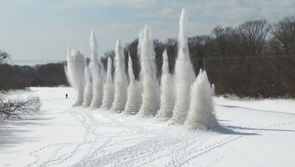 Подрывы льда на реках Приморья Подрывы льда на реках Приморья