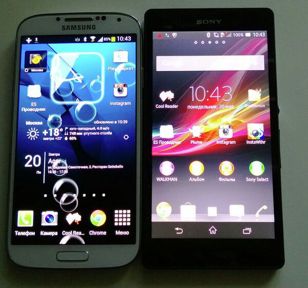 Samsung Galaxy S4 и Sony Xperia Z Samsung Galaxy S4 и Sony Xperia Z