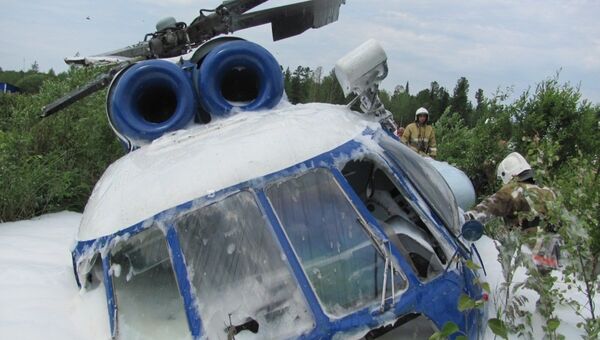 Авария вертолета МИ-8 в Томской области Авария вертолета МИ-8 в Томской области
