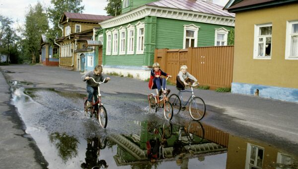 На одной из улиц Городца На одной из улиц Городца