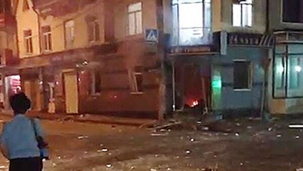 Взрыв у магазина в Махачкале Взрыв у магазина в Махачкале