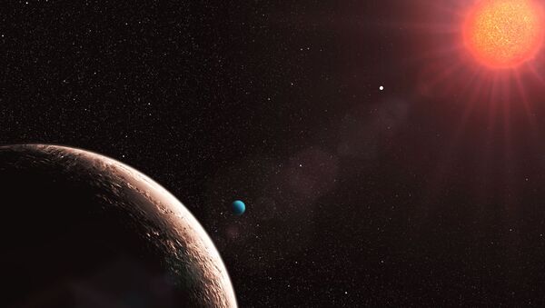 Планетная система у звезды Gliese 581 глазами художника Планетная система у звезды Gliese 581 глазами художника