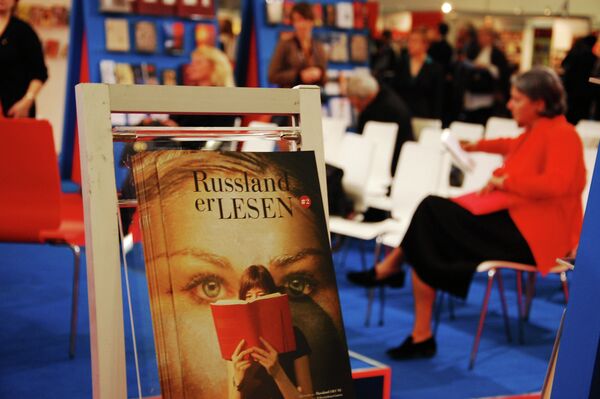 Российский стенд на 65-й Франкфуртской книжной ярмарке Российский стенд на 65-й Франкфуртской книжной ярмарке