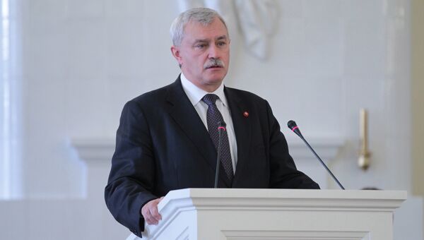 Губернатор Петербурга Георгий Полтавченко. Архивное фото Губернатор Петербурга Георгий Полтавченко. Архивное фото