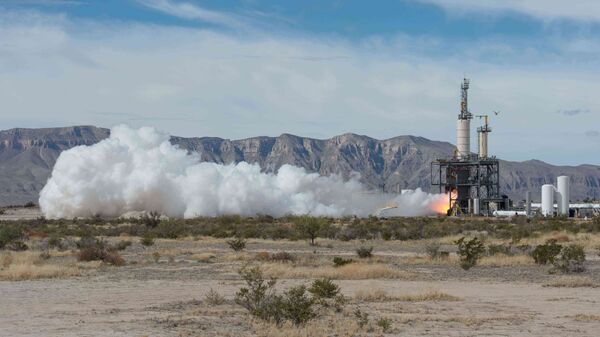 Испытание двигателя для суборбитального корабля фирмы Blue Origin Испытание двигателя для суборбитального корабля фирмы Blue Origin