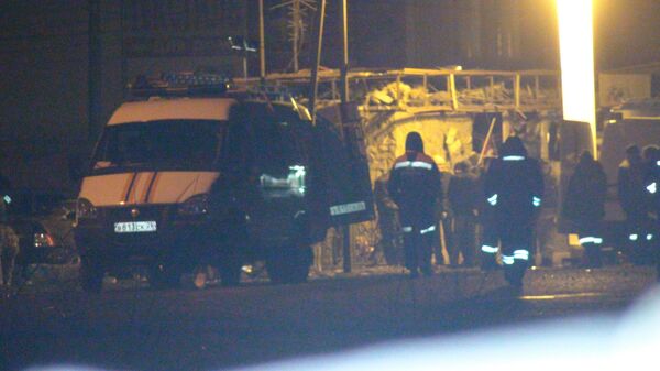 На месте взрыва в Пятигорске На месте взрыва в Пятигорске