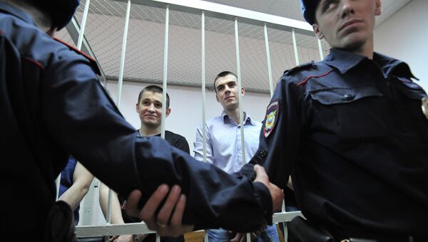 Оглашение приговора по уголовному делу о беспорядках на Болотной площади 6 мая 2012 года, архивное фото Оглашение приговора по уголовному делу о беспорядках на Болотной площади 6 мая 2012 года, архивное фото