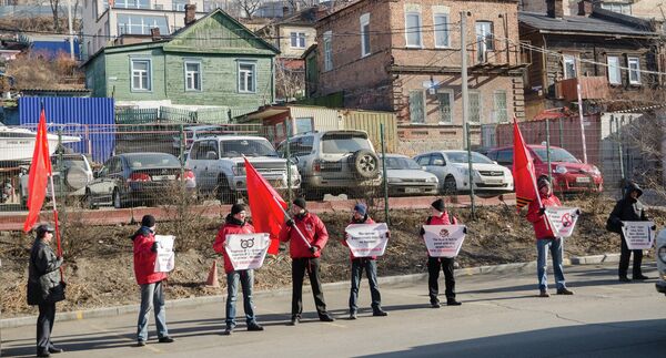 Пикет Суть Времени во Владивостоке у консульства США Пикет Суть Времени во Владивостоке у консульства США