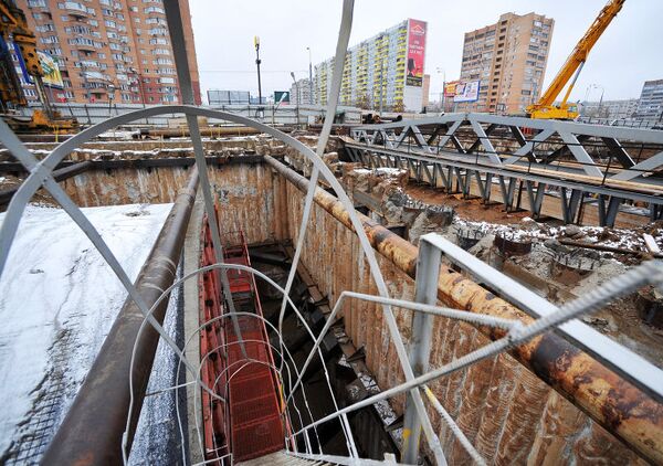 Строительство станции московского метро Строительство станции московского метро