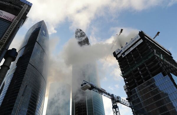 Пожар в строящейся башне комплекса Москва-Сити Пожар в строящейся башне комплекса Москва-Сити