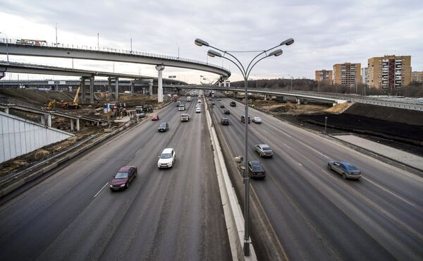 Строительство автомобильной развязки в Москве Строительство автомобильной развязки в Москве