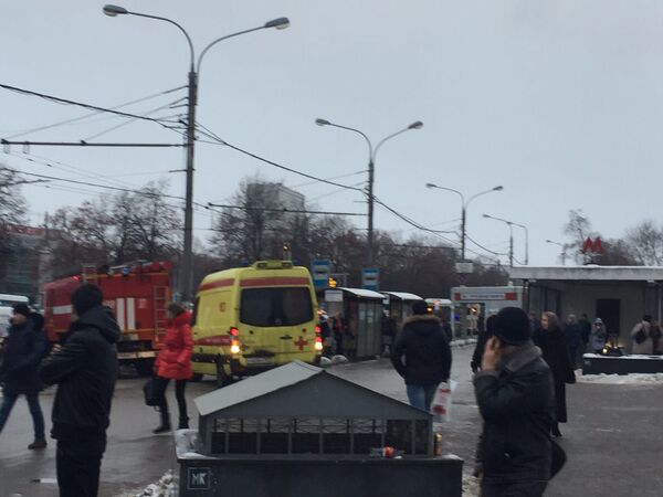 Взрыв газового баллона в переходе у станции метро Коломенская в Москве Взрыв газового баллона в переходе у станции метро Коломенская в Москве