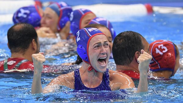 Игрок женской сборной России по водному поло Надежда Глызина Игрок женской сборной России по водному поло Надежда Глызина