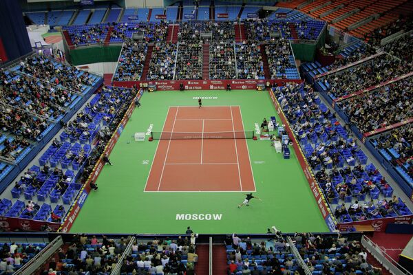 Теннисная арена СК Олимпийский во время матча Кубка Кремля Теннисная арена СК Олимпийский во время матча Кубка Кремля