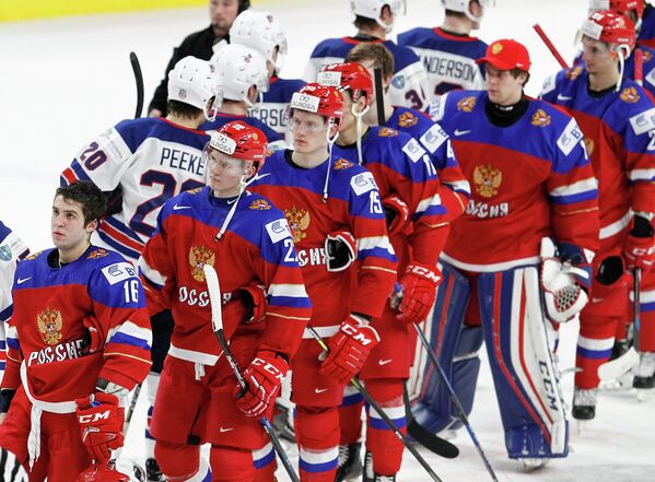 Хоккеисты молодежной сборной России Хоккеисты молодежной сборной России