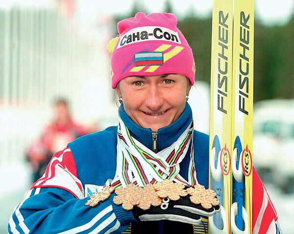 Трехкратная олимпийская чемпионка президент Федерации лыжных гонок России Елена Вяльбе Трехкратная олимпийская чемпионка президент Федерации лыжных гонок России Елена Вяльбе