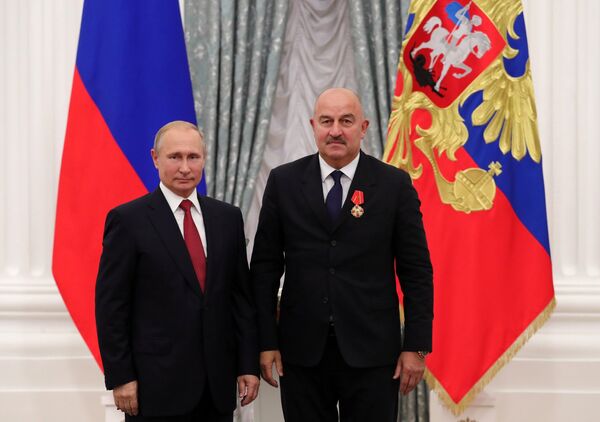 Станислав Черчесов и Владимир Путин Станислав Черчесов и Владимир Путин