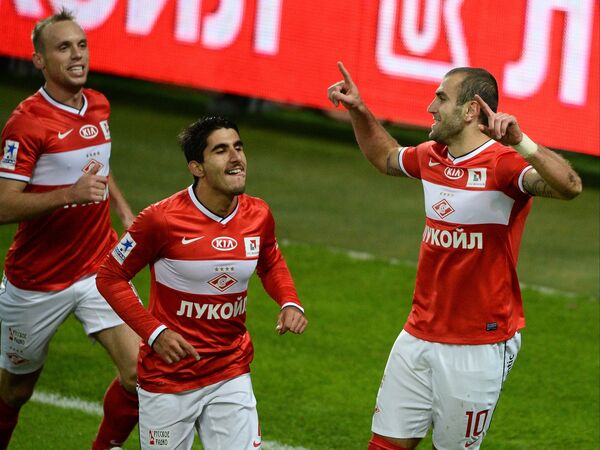 Игровой момент матча Спартак - Ростов Игровой момент матча Спартак - Ростов