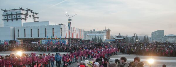 Эстафета олимпийского огня в Кызыле Эстафета олимпийского огня в Кызыле