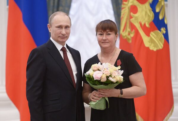 Владимир Путин и Елена Вяльбе Владимир Путин и Елена Вяльбе