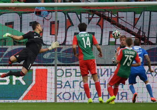 Игровой момент матча Локомотив - Аполлон Игровой момент матча Локомотив - Аполлон